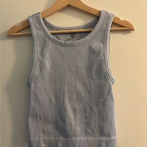 Sunday Best Sky Blue Ribbed Top